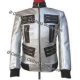 Chris Brown Silver Leather Jacket - (S,M,L,XL,XXL)