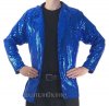 CJ077 Men's Blue Cabaret, Entertainers Sequin Dance Jacket