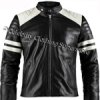 Leather Fight Club Brad Pitt Black Jacket (All Sizes!)