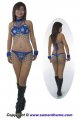 SGB10 Blue Sequin Showgirl Dance Bikini