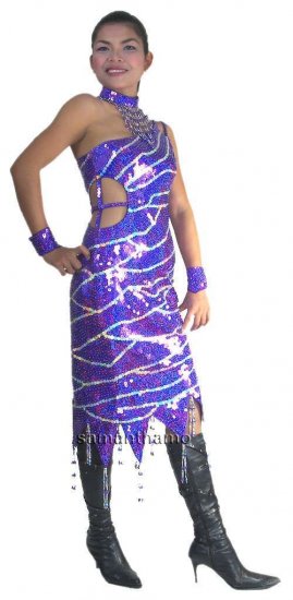 CT515 Sparkling ' Latin Sequin Dance, Occasion Costume, Dress - Click Image to Close