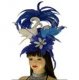 Feather 2 Birds Show Girl Head Piece In Any Colour - HD169