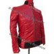 Chris Brown RED Leather Jacket - (S,M,L,XL,XXL)