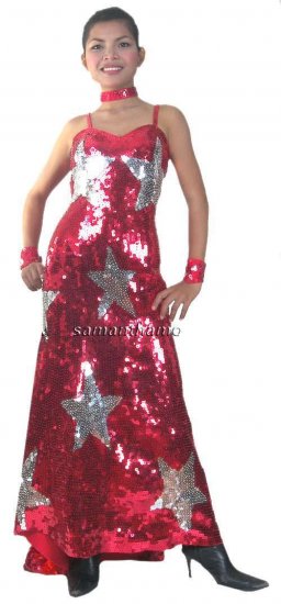 TM2075 Tailor Made Sequin Dance Dress - Click Image to Close