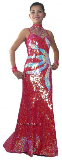 CT542 Sparkling ' Sequin Dance, Occasion Costume, Gown - Click Image to Close