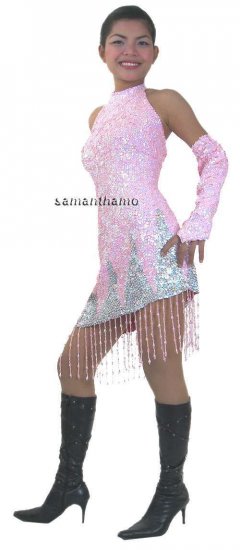RM496 Sparkling ' Sequin Dancing Competition Costume, Dress - Click Image to Close