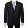 Men's Black 2 Button Pinstriped Suit - Tailor Made In 7 Days!