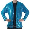 CJ051 Men's Turquoise Cabaret, Entertainers Sequin Dance Jacket