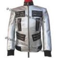 Chris Brown Silver Leather Jacket - Tailor Made - Pro Series