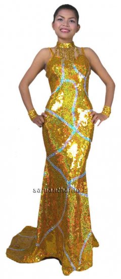RM441 Sparkling ' Sequin Dance, Occasion Costume, Gown - Click Image to Close