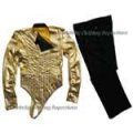 Dangerous Gold Leotard Full Outfit