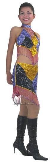RM592 Sparkling ' 2 Piece Sequin Dance, Costume, Dress - Click Image to Close
