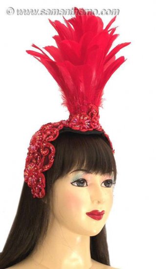 Professional Show Girl Cabaret Headdress - In Any Colour - HD152 - Click Image to Close