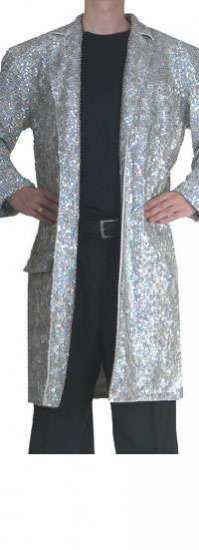 CSJ512 Men's Tailor Made Fully Sequined LONG Trench Coats - Click Image to Close