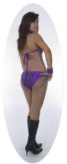 SGB04 Purple Sequin Showgirl Dance Bikini. - Click Image to Close