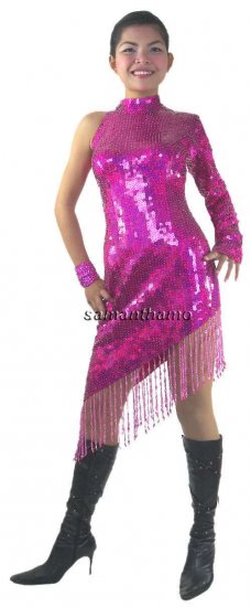 RM498 Sparkling ' Sequin Dancing Competition Costume, Dress - Click Image to Close