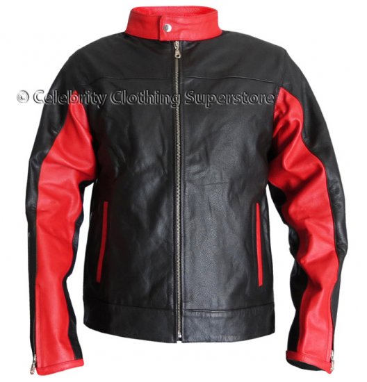 Real Leather Batman Dark Knight Biker Jacket (Tailor Made) - Click Image to Close