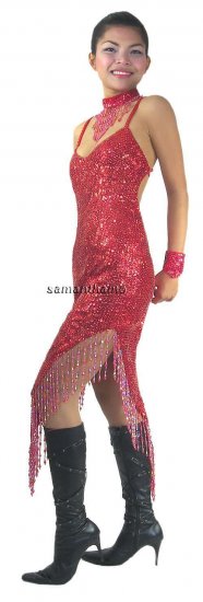 TM1016 Tailor Made Sparkling Sequin Dance Dress - Click Image to Close