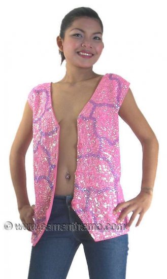 RMW330 Stage, Entertainers Sequin Waistcoat (XXL) - Click Image to Close