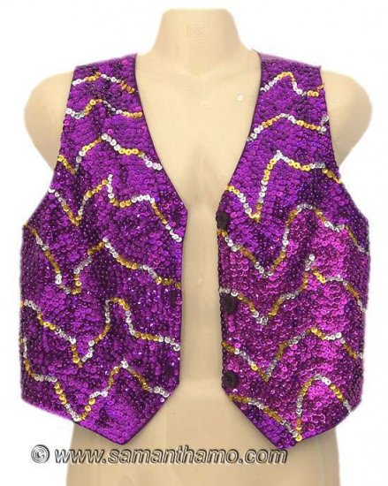 RMW305 Stage, Entertainers Sequin Waistcoat (M) - Click Image to Close