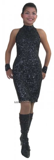 TM1042 Tailor Made Sparkling Sequin Dance Dress - Click Image to Close