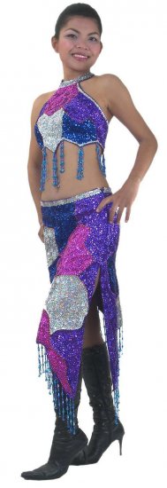 RM558 Sparkling ' 2 Piece Sequin Dance, Occasion Costume, Dress - Click Image to Close