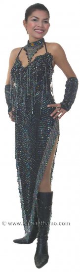 CT579 Sparkling ' Sequin Dancing Competition Costume, Gown - Click Image to Close