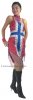 RMD704 Sparkling ' Sequin Dance, Norway Flag, Dress