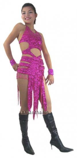 TM1015 Tailor Made Sparkling Sequin Dance Dress - Click Image to Close