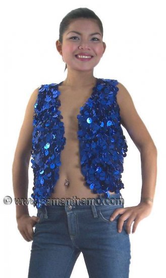 RMW308 Stage, Entertainers Sequin Waistcoat (M) - Click Image to Close