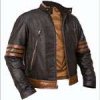 X-MEN Wolverine Origins Logan Biker Leather Jacket (All Sizes!)