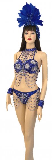 STC2043 LAS VEGAS Showgirl Costume & Headpiece - Click Image to Close
