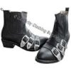 100% REAL LEATHER MJ Bad Tour Buckle Boots