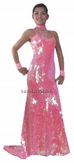 RM312 Sparkling ' Sequin Dance, Transvestite Costume, Gown - Click Image to Close