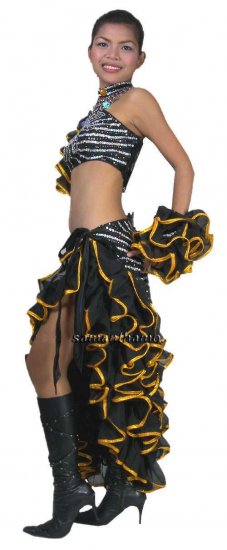 RM363 Sparkling ' Sequin Dance, Spanish Flamenco Costume, Dress - Click Image to Close