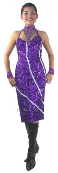 TM1046 Tailor Made Sparkling Sequin Dance Dress - Click Image to Close