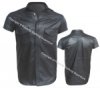 REAL LEATHER Mens Black Shirt - Gay BLUF - All Sizes!