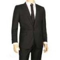 Men's 1 Button Suit in Black - Tailor Made & Perfect Fit! MS402