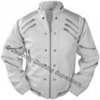 MJ Real Leather WHITE Beat It Jacket - (All Sizes!)