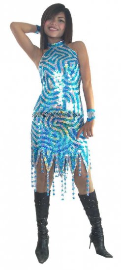 TM1035 Tailor Made Sparkling Sequin Dance Dress - Click Image to Close