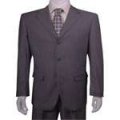 Men's Grey 3 Button Pinstriped Suit - Tailor Made 7 - 10 Days!