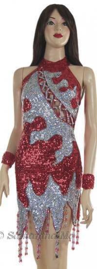 TM1005 TAILOR MADE Latin, Salsa Sparkling Sequin Dress - Click Image to Close