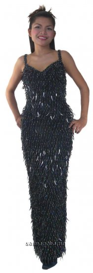 TM5054 Tailor Made Fully Sequined Gown - Click Image to Close