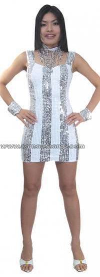 TM1011 TAILOR MADE Latin, Salsa Sparkling Sequin Dress - Click Image to Close