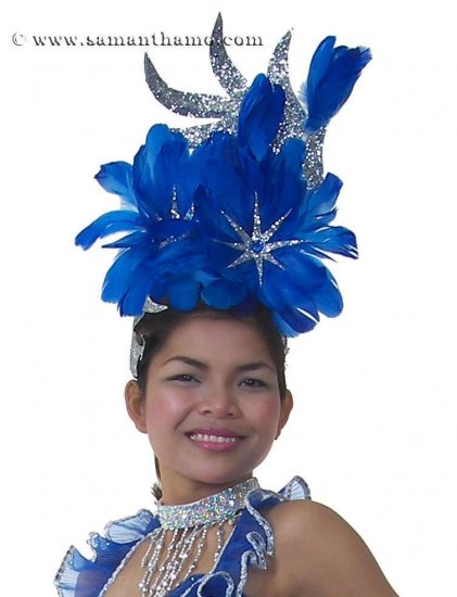 CT491 Sparkling ' Sequin DIVA Sequin Showgirl Costume Head Dress - Click Image to Close