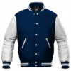 Royal Blue / White Leather Varsity Letterman Jacket
