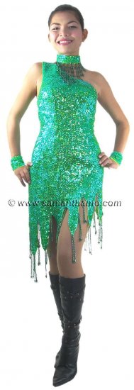 RM524 Sparkling ' Sequin Dancing Competition Costume, Dress - Click Image to Close