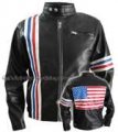 Easy Rider Vintage Leather Jacket With Flag (TAILOR MADE)