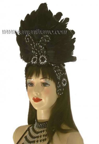 Professional Show Girl Cabaret Headdress - In Any Colour - HD150 - Click Image to Close