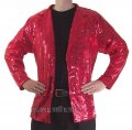 CJ050 Men's Red Cabaret, Entertainers Sequin Dance Jacket